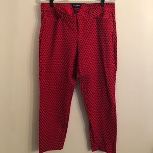 Darling Red & Navy Cropped Pant
